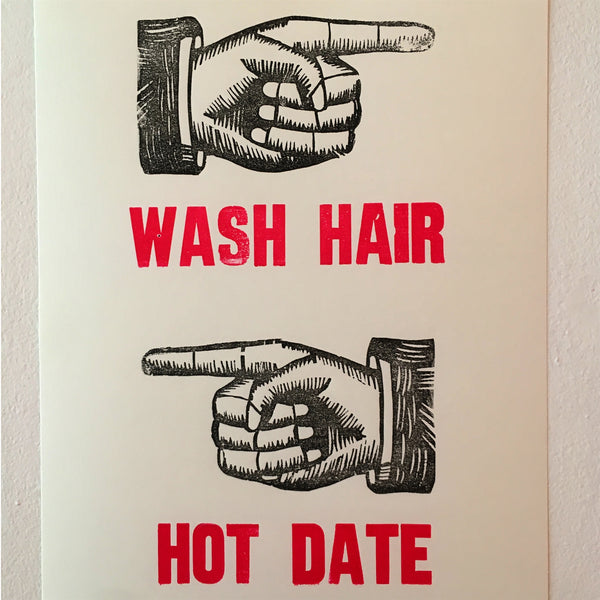 WASH HAIR HOT DATE POSTER