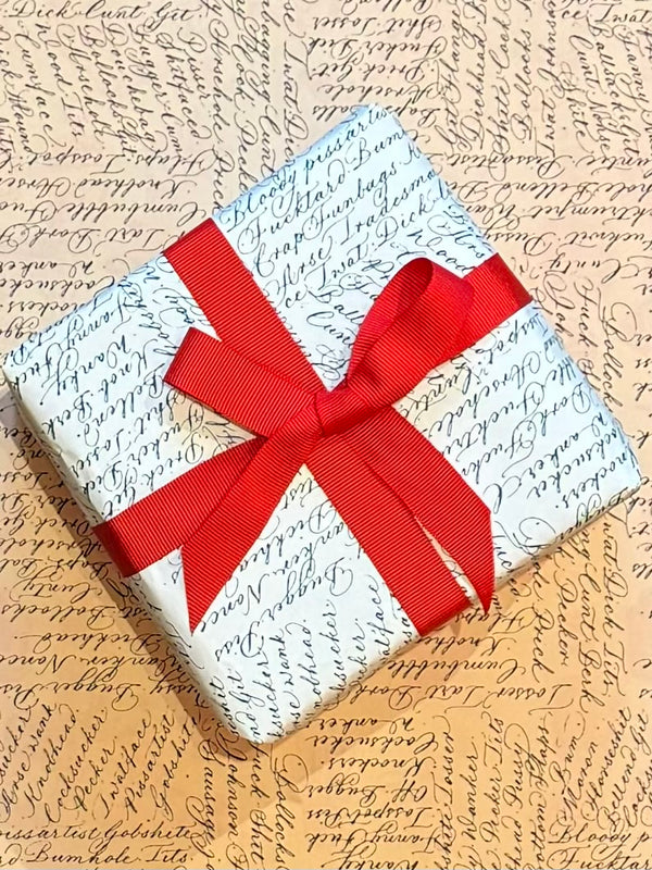 Sweary Copperplate Wrapping Paper