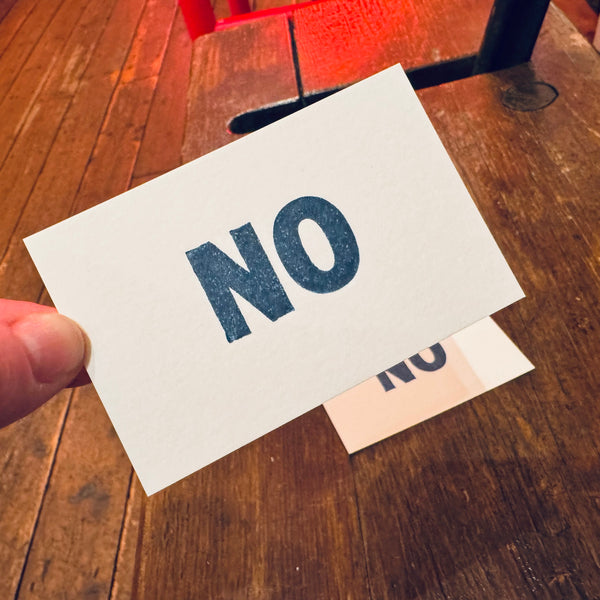 Six ‘NO’ business cards