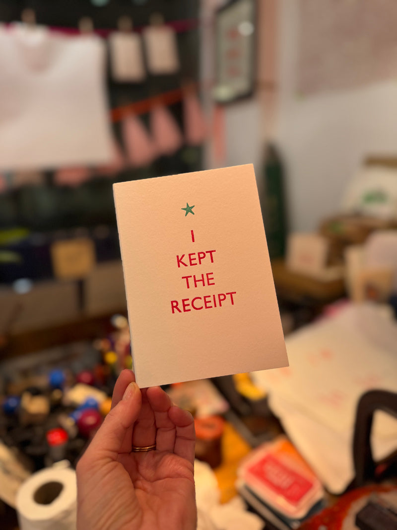 I Kept The Receipt - Christmas card