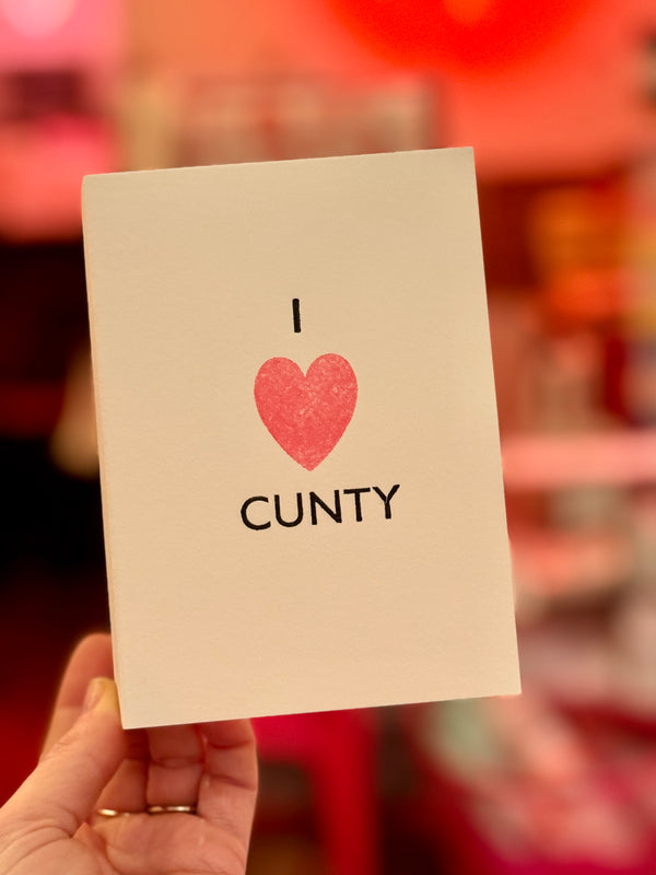 I ❤️ CUNTY Valentine’s card
