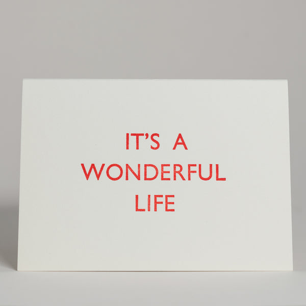 It's a wonderful life