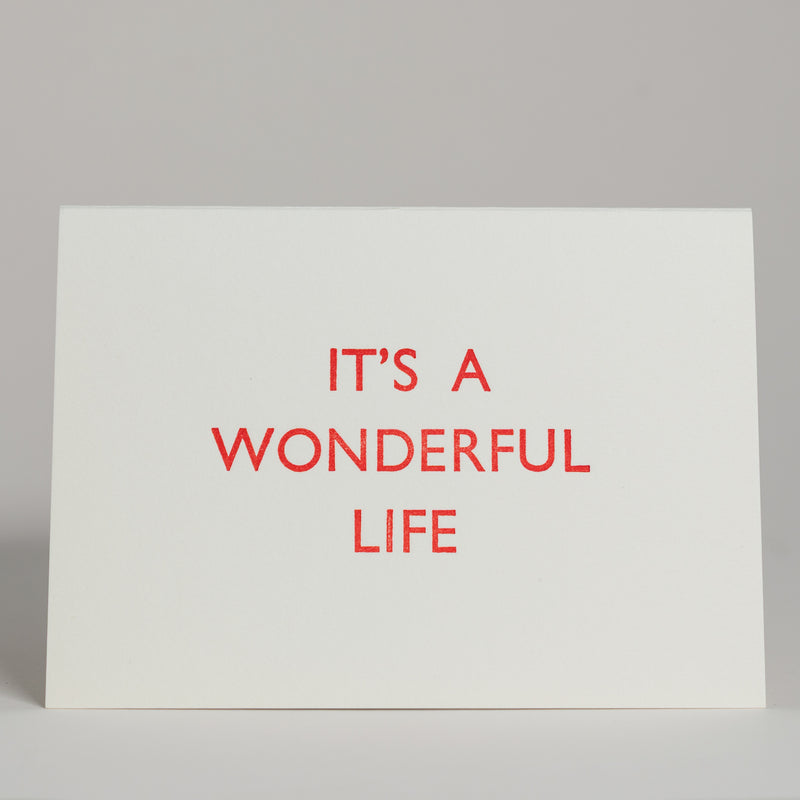 It's a wonderful life