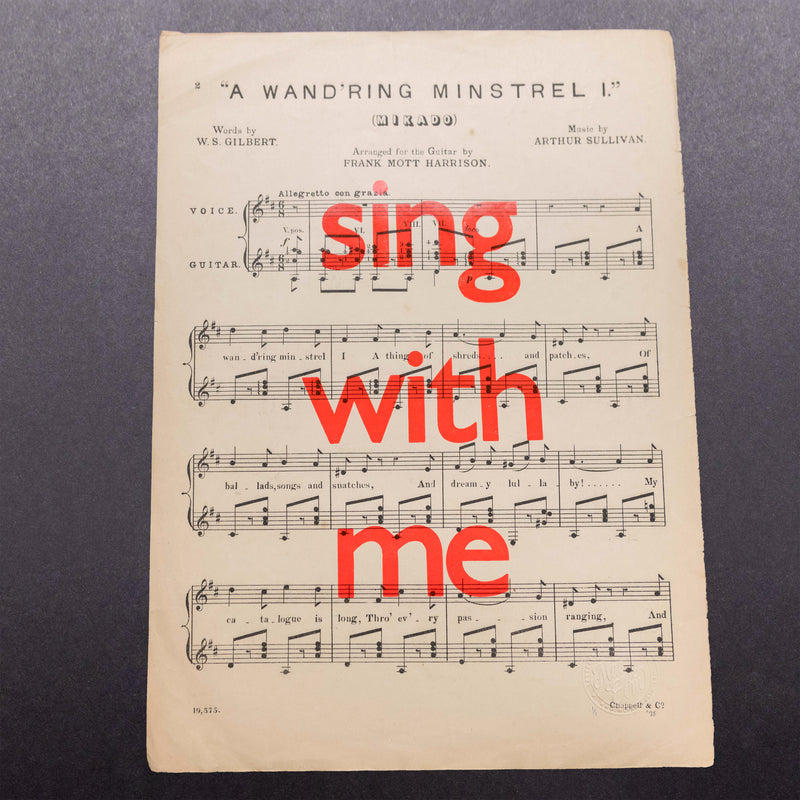 Sing with me (a wand'ring minstrel i)