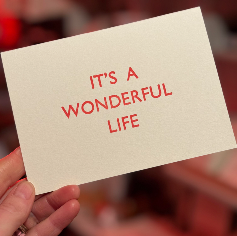 It's a wonderful life