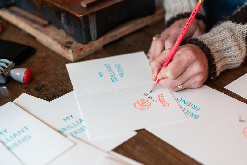 Limited edition letterpress card