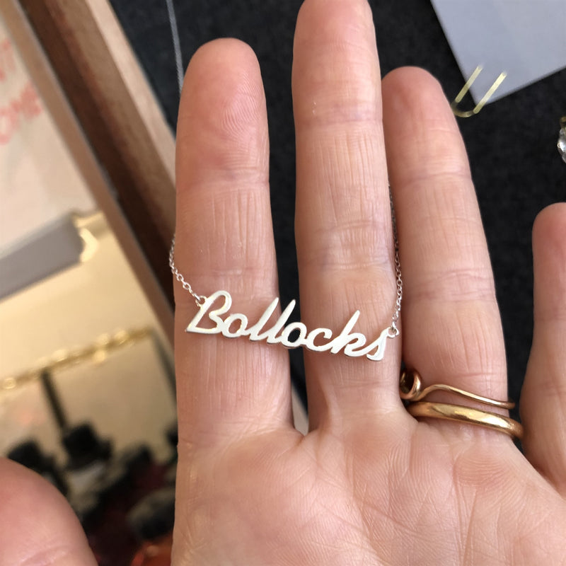 Bollocks necklace - silver
