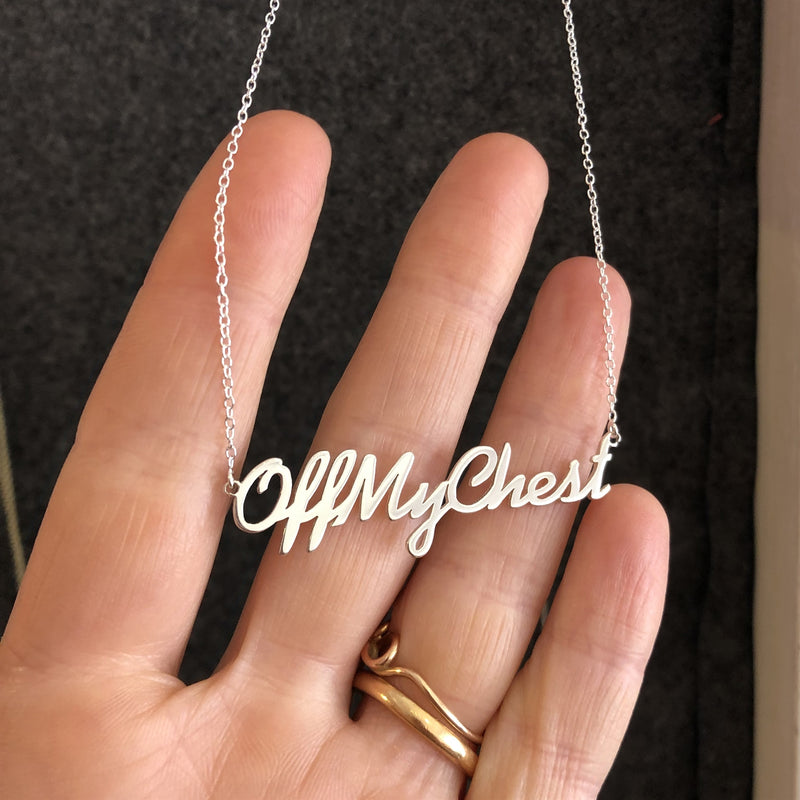 Off my chest necklace - silver