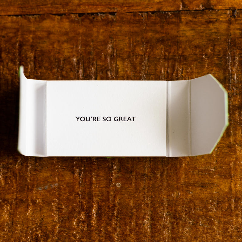 20 'you're so great' mini business cards