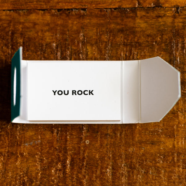 20 'you rock' mini business cards