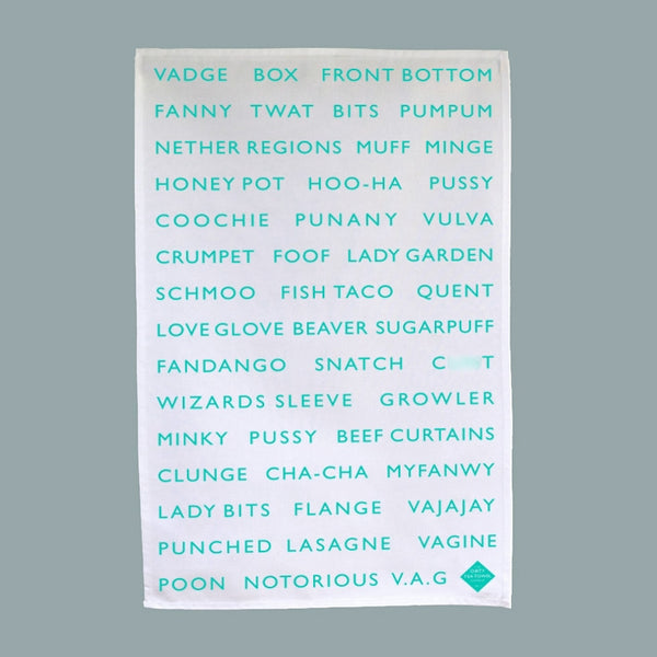 DIRTY WORDS FOR VAGINA TEA TOWEL – Marby and Elm