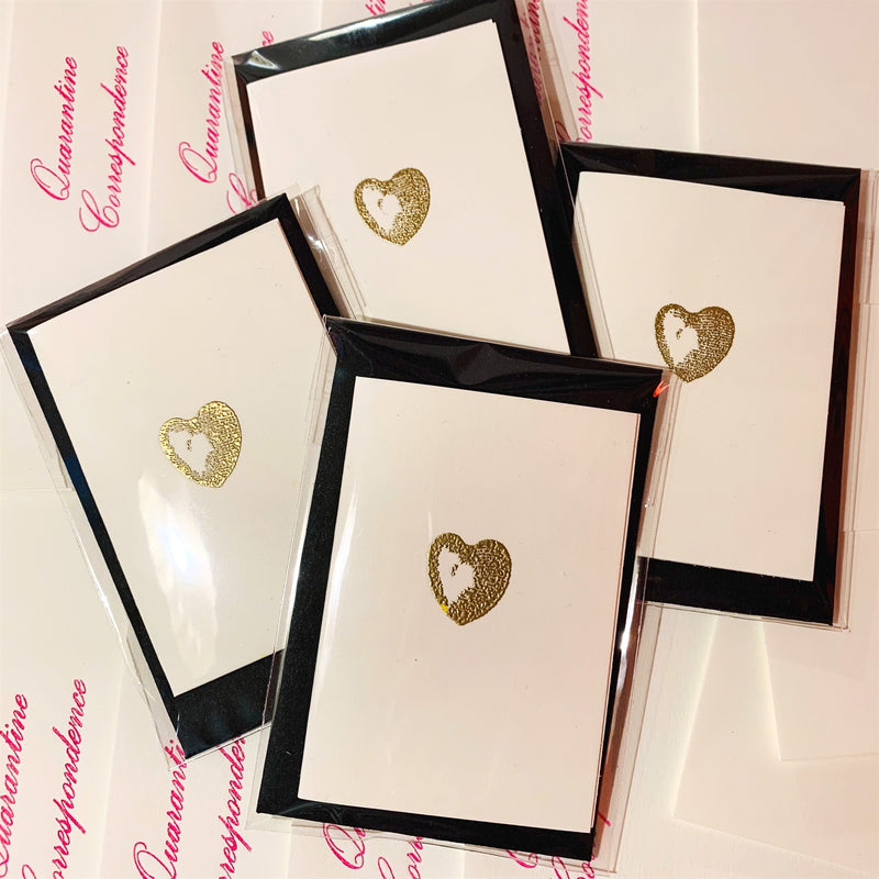 Mini gold heart card