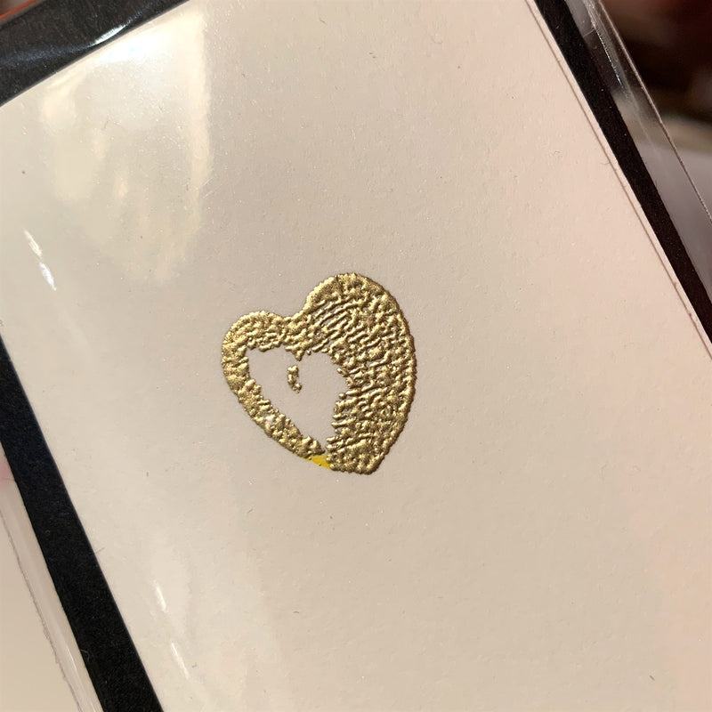 Mini gold heart card