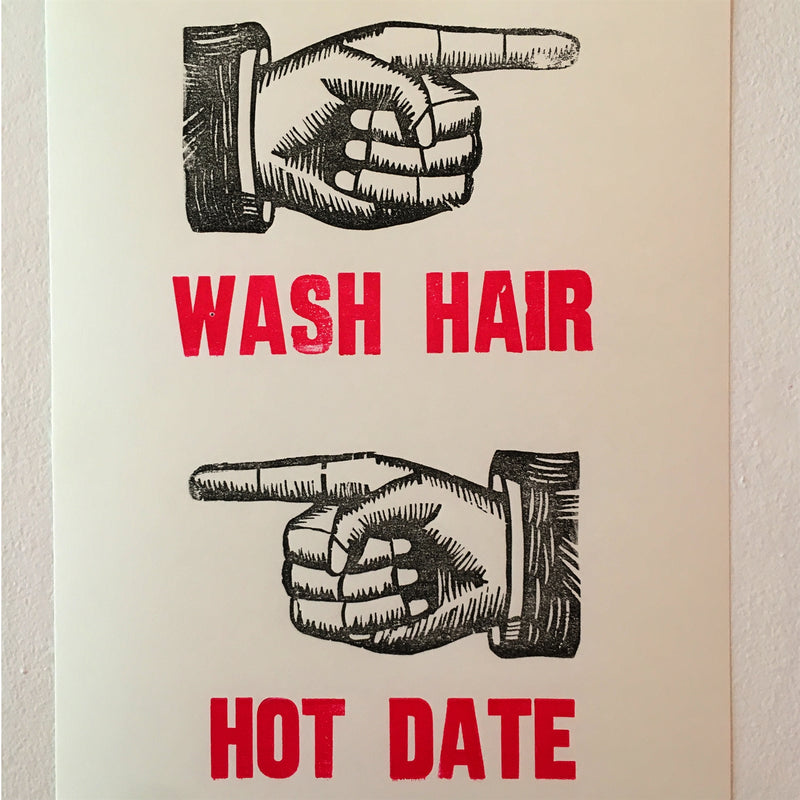 WASH HAIR HOT DATE POSTER
