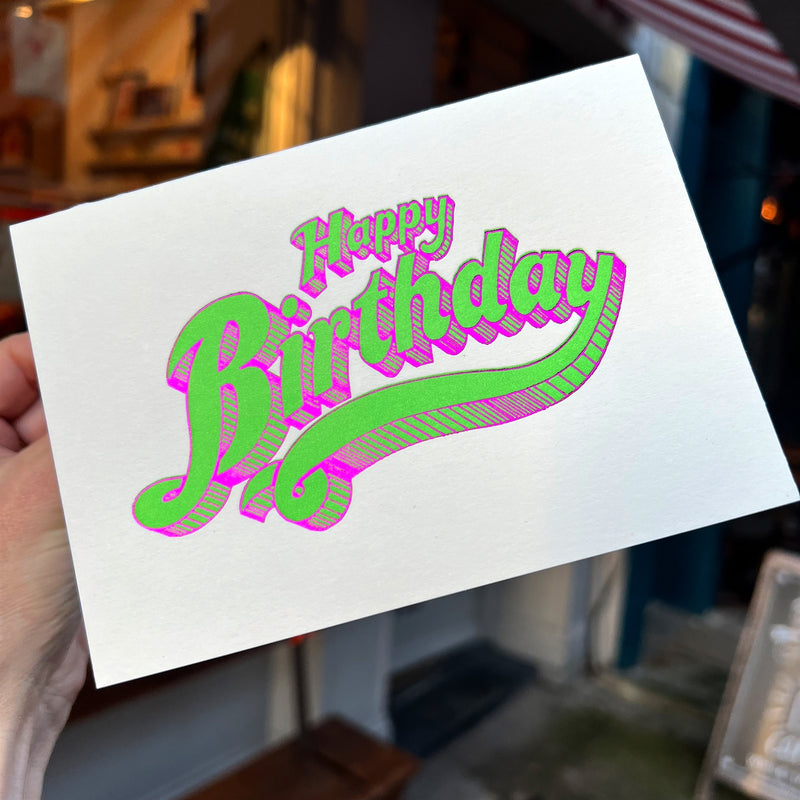 Happy Birthday Letterpress and Foil