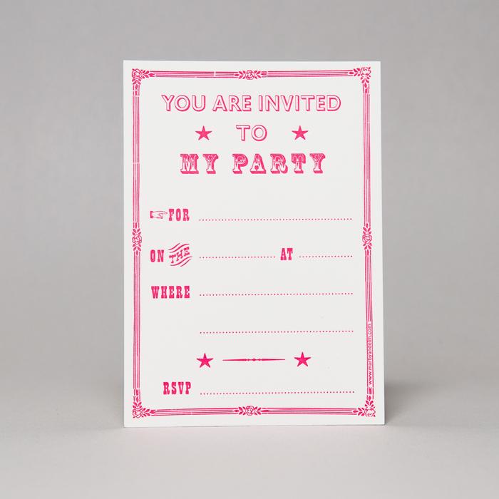 6 x Victorian Style Party Invites