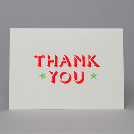 Thank You With Stars Card