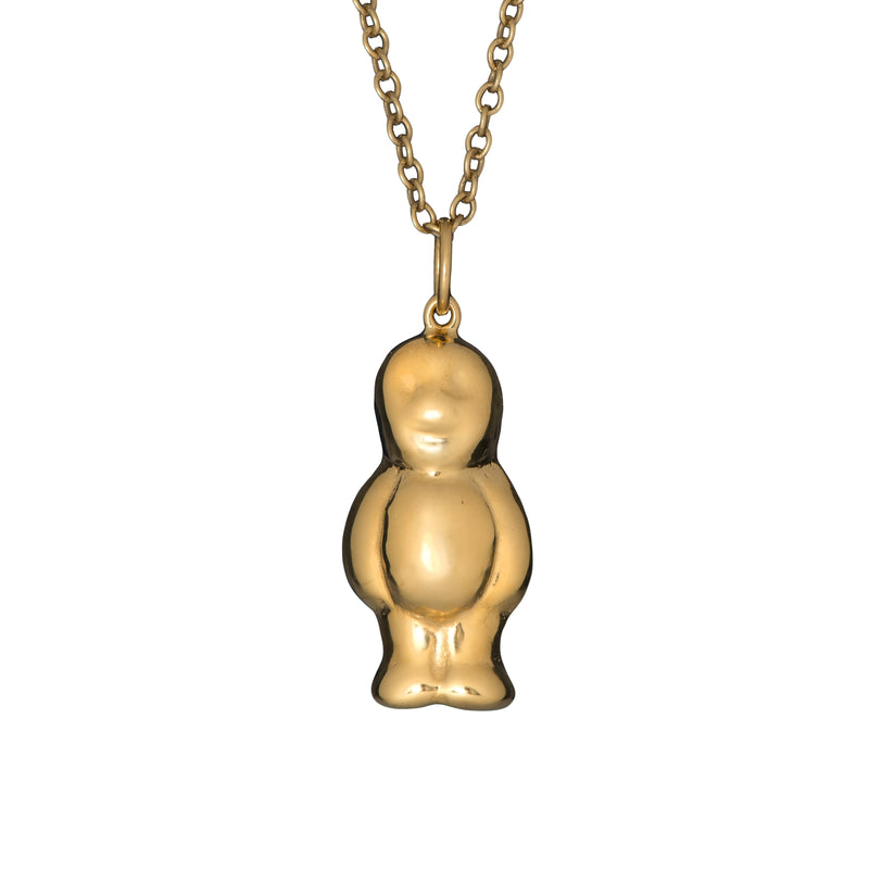 22ct vermeil jelly baby and chain - gold