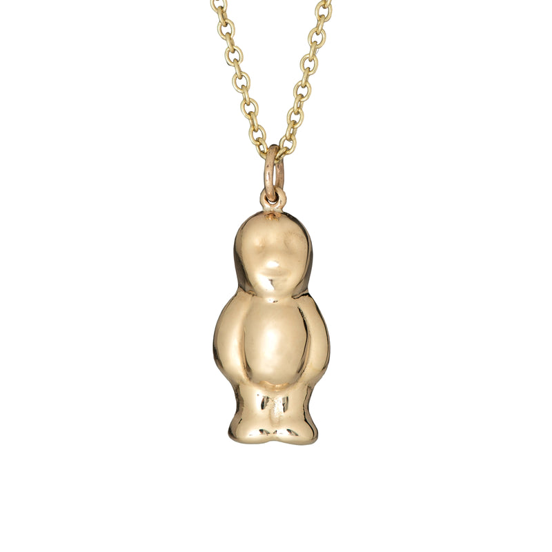 9ct gold jelly baby and chain - gold