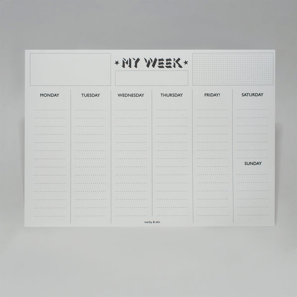 My week by week planner