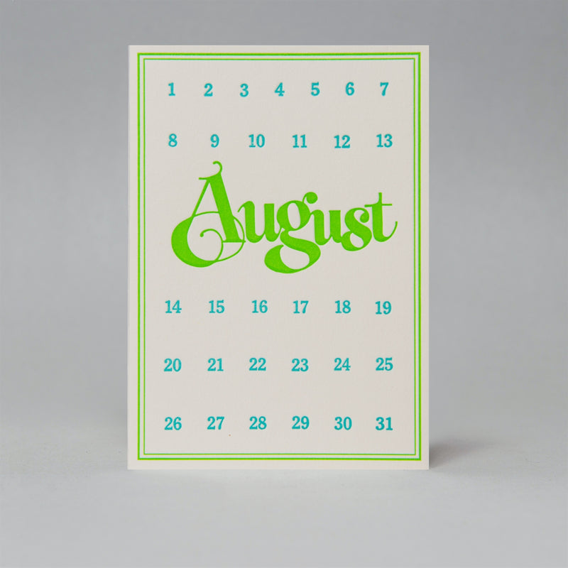 Special day card - August
