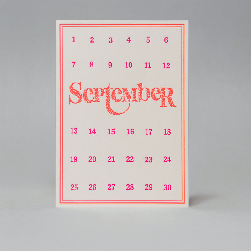Special day card - September